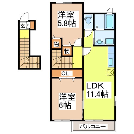 アドラブールハイムの物件間取画像